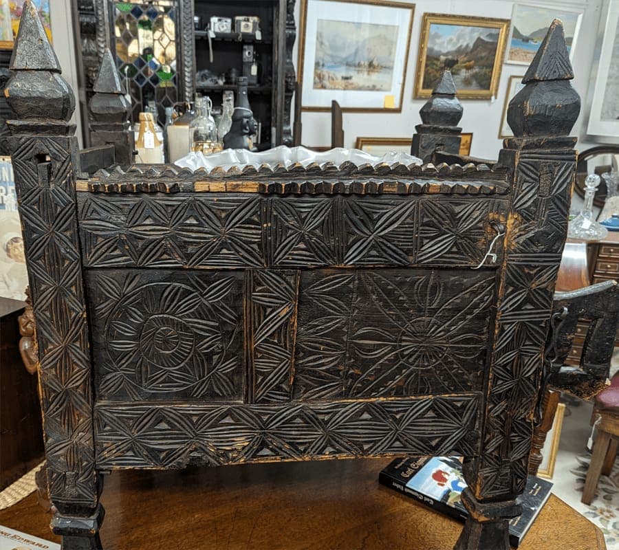 Hand-carved cedar woodwork from Nuristan